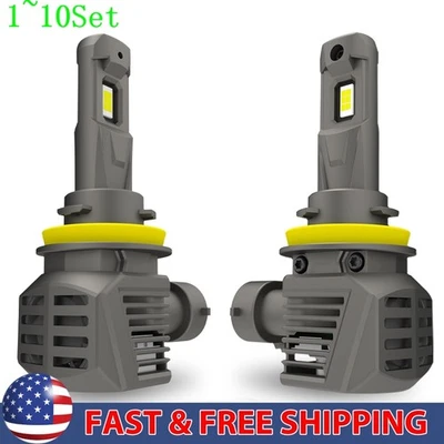 H11 LED Headlight Beam Low Bulbs Canbus Super Bright 6500K Plug Play 1-10Set - Image 1 of 4