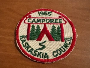 BSA, 1955 Patch Camporee, Consiglio Kaskaskia - Foto 1 di 2