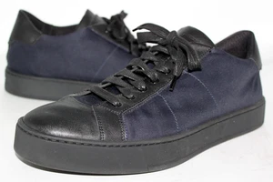ZAPATOS DEPORTIVOS SANTONI CUERO LOGO CUERO NEGRO Y AZUL CUERO Y NYLON 46 O 12 PARA HOMBRE - Imagen 1 de 6