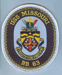 USS MISSOURI (BB-63) SHIP PATCH .... NICE! - Picture 1 of 1