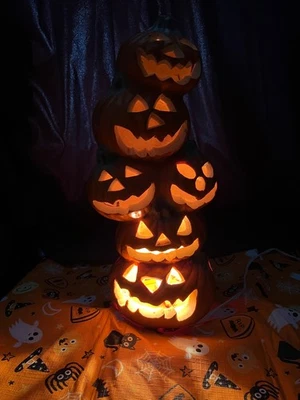 lite up terrigying tower with table cloth - Image 1 of 4