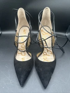 Sam Edelman Dayna Pumps, Sizes 7 1/2 M Black Suede C5235L2002 - Picture 1 of 12
