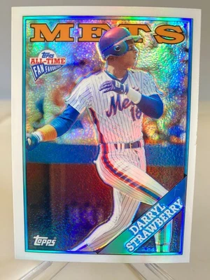 2005 Topps 粉丝 Favorites 'Refractor' Darryl Strawberry #9 序列 201/299 — 第 1/3 张图片