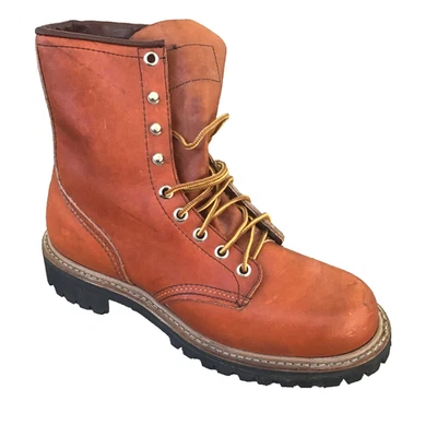 Vintage Red Wing Irish Setter Sport Logger Boots Men Size 6.5 Vibram Brown Laced - Image 1 of 4