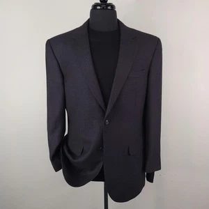 Jos A Bank Blazer Mens 40R Gray Wool Two Button Microcheck Sport Coat - Picture 1 of 15