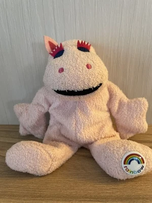 GEORGE RAINBOW Plush Soft Toy Pink Fabric Vintage 1970 Collectable 7” (18cm) VGC - Image 1 of 4
