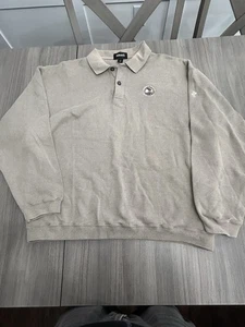 Pullover Ashworth Para Hombres XL Beige Cuarto Cremallera Golf Guijarro Playa 1919 Manga Larga - Imagen 1 de 9
