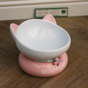 Erhöhter Keramik Katzennapf - erhöhter geneigter Futterautomat für Katzen & Kätzchen - Bild 1 von 27