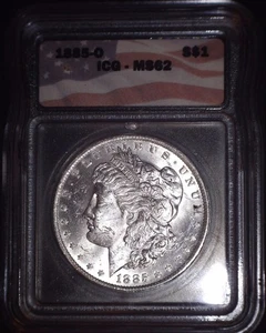 1885-O Morgan Silver Dollar ICG - MS62 , Way Pretty For The Grade, Issue Free - Picture 1 of 2