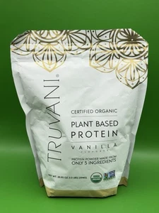 Truvani Certified Organic Plant Based Protein Vanilla 1.3lbs Exp 8/2026 - Picture 1 of 3
