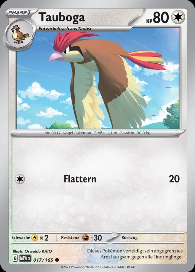 Pokemon Karten 151 Tauboga 017/165 Deutsch  - Bild 1 von 1