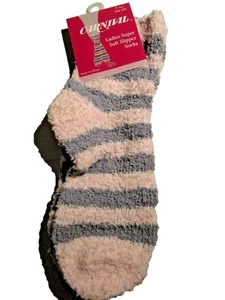 Vintage Damen Karneval Hausschuhe Socken Neu mit Etikett - Bild 1 von 3