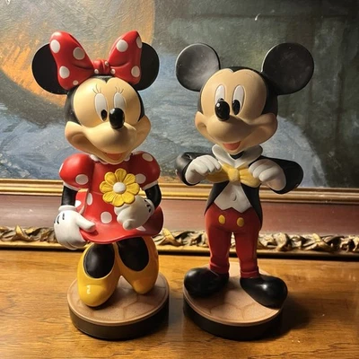 Walt Disney World Esmoquin Mickey & Minnie Mouse Bobbleheads 2009 Excelente Nuevo Foto 1 de 4