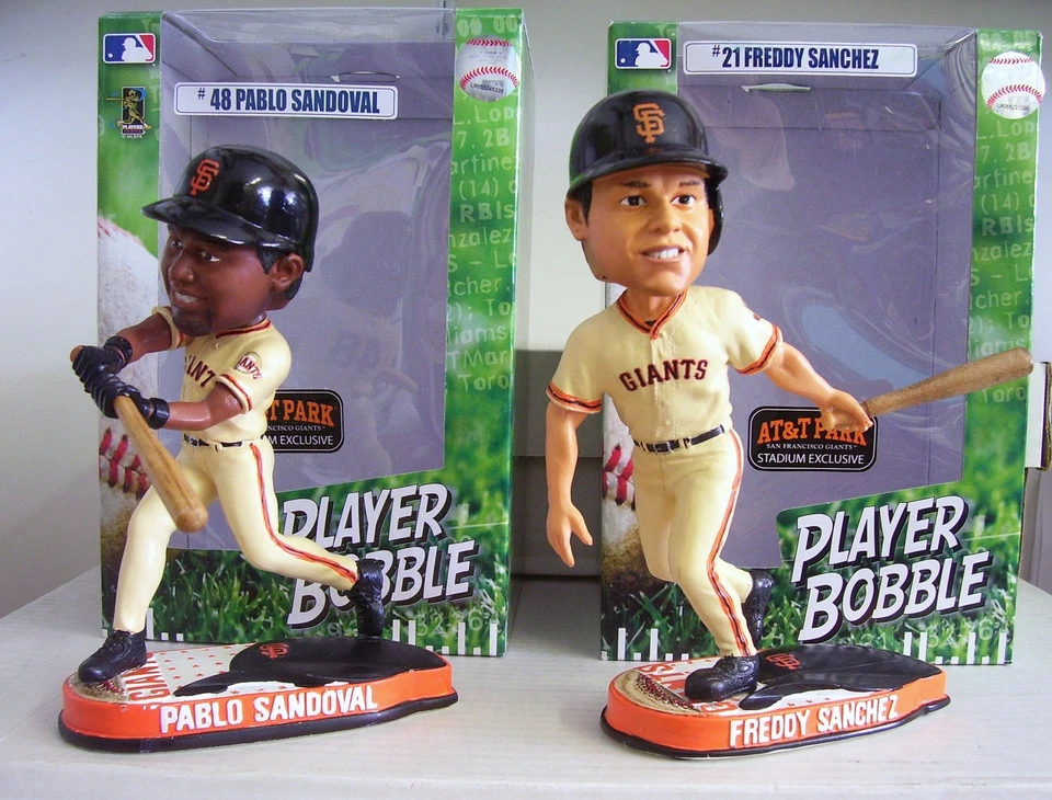 Freddy Sanchez + Pablo Sandoval Giants AT&T STADIUM EXCLUSIVE Bobble Bobbleheads - Image 1 of 1