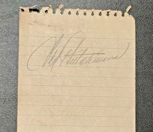 Fred Hutchinson autographed 3 x 5 page signed for me in 1953 or 1954 - Picture 1 of 1