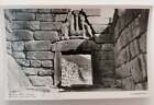 Rare Photo Postcard 50's Vintage Greece Greek Ancient Mycenae Mikines Lions Gate