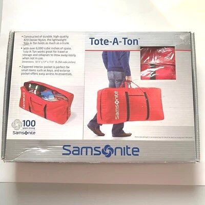 Samsonite Tote-a-Ton Duffle New in box Red 32.5"x17"x11.5" - Image 1 of 3
