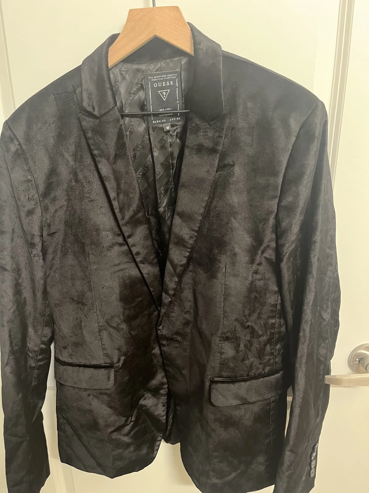 Guess velvet blazer black medium - Image 1 of 4