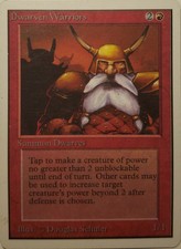 MTG Unlimited Dwarven Warriors - Near Mint - Magic the Gathering card