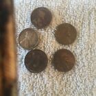Old Pennies 1919,1926,1945, 2-1956- 5 coin lot