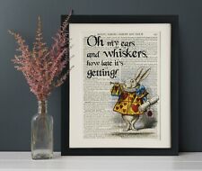 Vintage Book Page Art Print, ALICE IN WONDERLAND, Dictionary Wall Art Quote