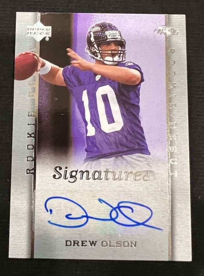DREW OLSON Baltimore Ravens 2006 Upper Deck Rookie Debut Signatures #223 RC AUTO - Image 1 of 1
