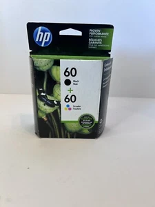 HP 60 Black and Tri Color Ink Cartridges SEALED - Picture 1 of 5