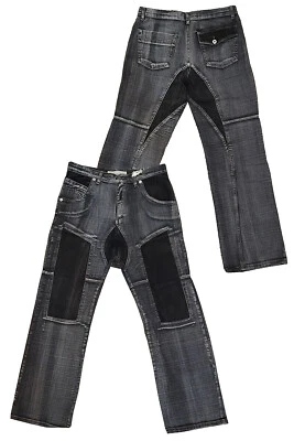 Jeans Homme Vintage Avec en Velours Jambe Largeur Made IN Italy SWING H1175 Noir - Photo 1/3