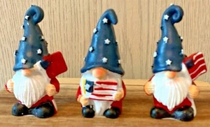NEW Patriotic 3.5” Red, White & Blue Gnome - Select From 3 Styles - Picture 1 of 7