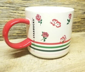 Taza de café de cerámica Starbucks 2018 Ban.do Bando a rayas florales 12 oz - Imagen 1 de 9