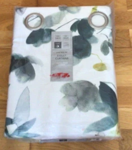 John Lewis Lenton Rose Blackout/Thermal Eyelet Curtains, Citrine W228cm x D137cm - Picture 1 of 2