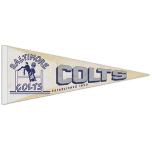 INDIANAPOLIS COLTS CLASSIC RETRO LOGO ROLL UP FELT PENNANT 12"x30" NEW WINCRAFT - Picture 1 of 1