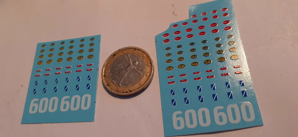 decals décalcomanie déco blason jaguar ferrari talbot etc planche entamé 1/43  - Photo 1/1