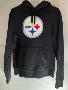 FANATICS mens PITTSBURGH STEELERS pull over hoodie sweatshirt black small - Picture 1 of 3