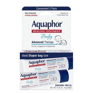 Aquaphor Baby Healing Ointment 2 Tubes 0.35 oz Skin Protectant Diaper Rash Relie - Picture 1 of 1