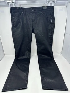 Silver Pants Women Size 32 X 31 Black Aiko Skinny Scales - Picture 1 of 15
