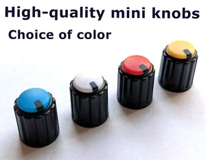 4 Piccole Mini Manopole Controllo Pedale Volume 6mm Albero 18T Potenziometro 10x12mm - Foto 1 di 19
