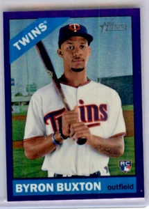 2015 Topps Heritage Chrome Purple Refractors Byron Buxton Rookie #THC724  TWINS - Picture 1 of 2