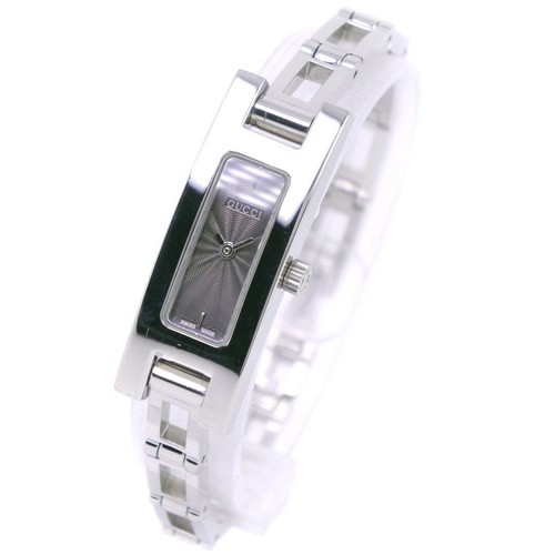 GUCCI 3900L Orologio Donna Quarzo Quadrante Grigio Bracciale Acciaio Inox