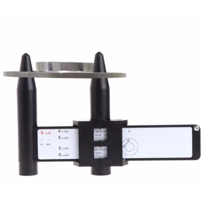 Car Precise Tire Bolts Wheel Rims Ruler Measuring Tool 4 5 6 8 Lug Portable - Image 1 of 4