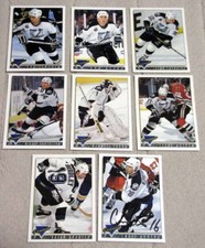 1993-94 Topps Premier Gold Tampa Bay Lightning (8) card Team Set w/ Kontos Auto