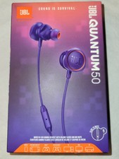 New JBL Quantum 50 Wired, In-Ear Gaming Headphones With In-line Control Purple 