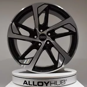 ORIGINAL AUDI A3 8Y TRAPEZOIDE 19" PULGADAS NEGRO BRILLANTE/CORTE RUEDA DE ALEACIÓN ÚNICA X1 - Imagen 1 de 3