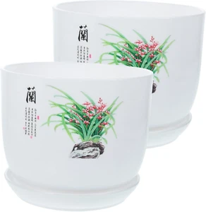 SUPVOX 2Pcs Flowerpot Garden Pots Orchid Plant Pots Planters Pots Orchid Pots... - Picture 1 of 12