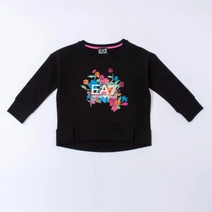  BLACK LOGO PRINT SWEATSHIRT (SIZE: 4A/6A) "EMPORIO ARMANI" 3ZFM54 (-50%) - Picture 1 of 1