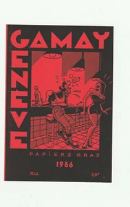 FILIPS Werbekarte Gamay PAPIERS GRAS 1986 - Bild 1 von 2