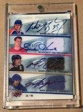 2008-09 UD Ice Frozen Foursomes Gretzky/Howe/Lemieux/Messier AUTO JERSEY 3/5