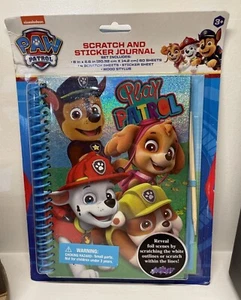 Paw Patrol scratch and sticker journal holographic sheets stylus - Picture 1 of 8