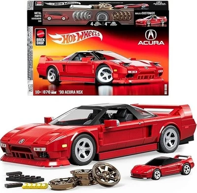 1:16 Hot Wheels Elite Acura NSX Mattel Brick Shop set di costruzione 876... - Immagine 1 di 4