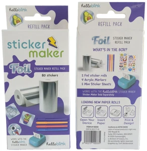 Lotto di 2 ricariche Hello Blink Foil Sticker Maker (80 pezzi OGNUNO) nuove sigillate - Foto 1 di 15